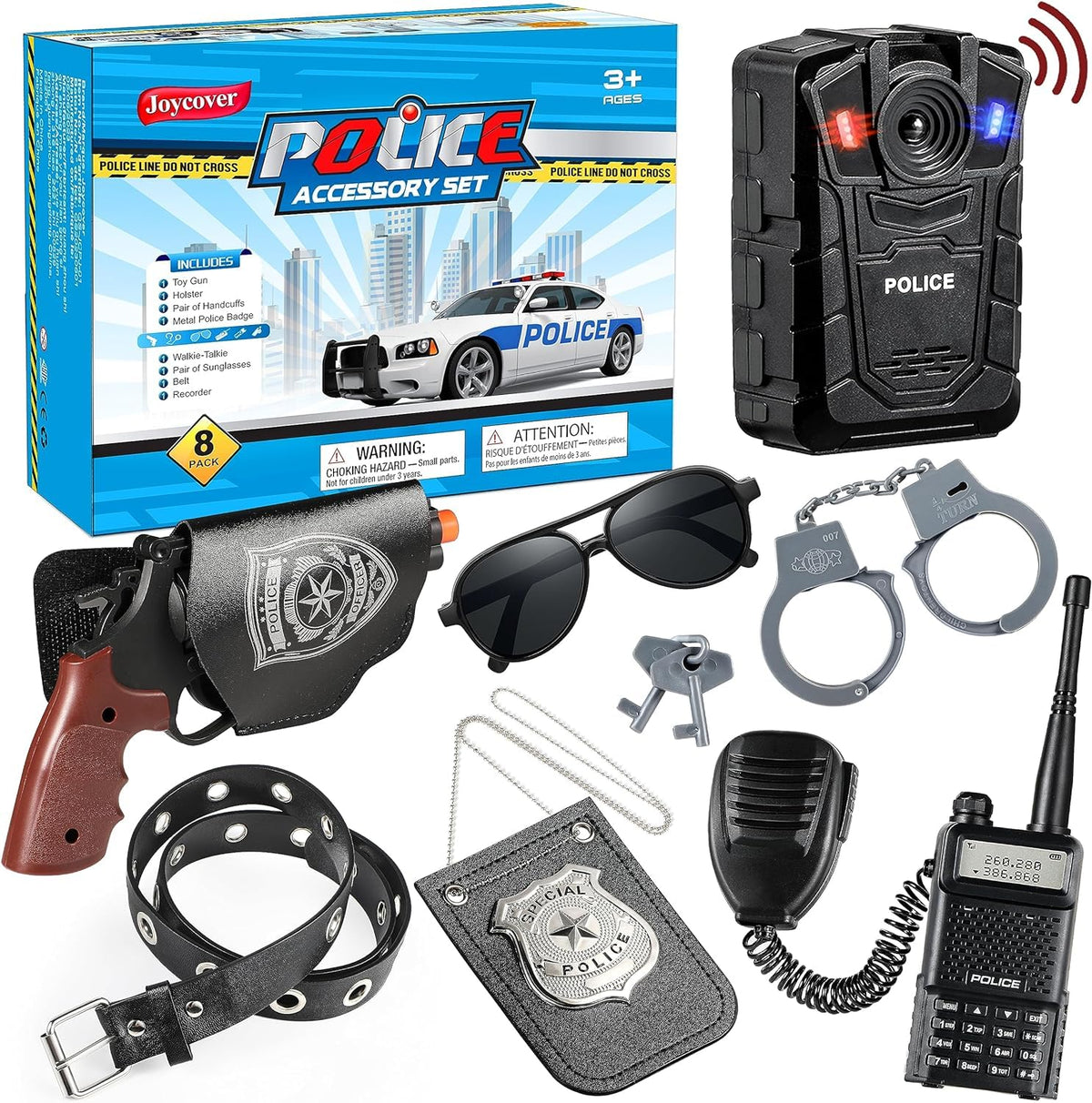 Joycover deluxe police belt and holster for kids in durable design for pretend play.
