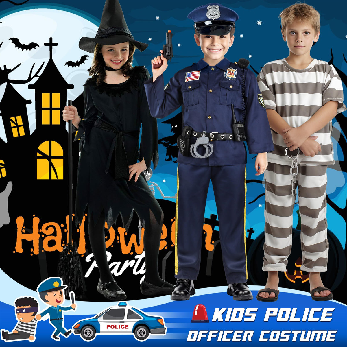 Joycover policeman accessories set enhances creative storytelling.