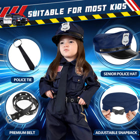Joycover police costume tie adds authentic styling for kids' officer outfits