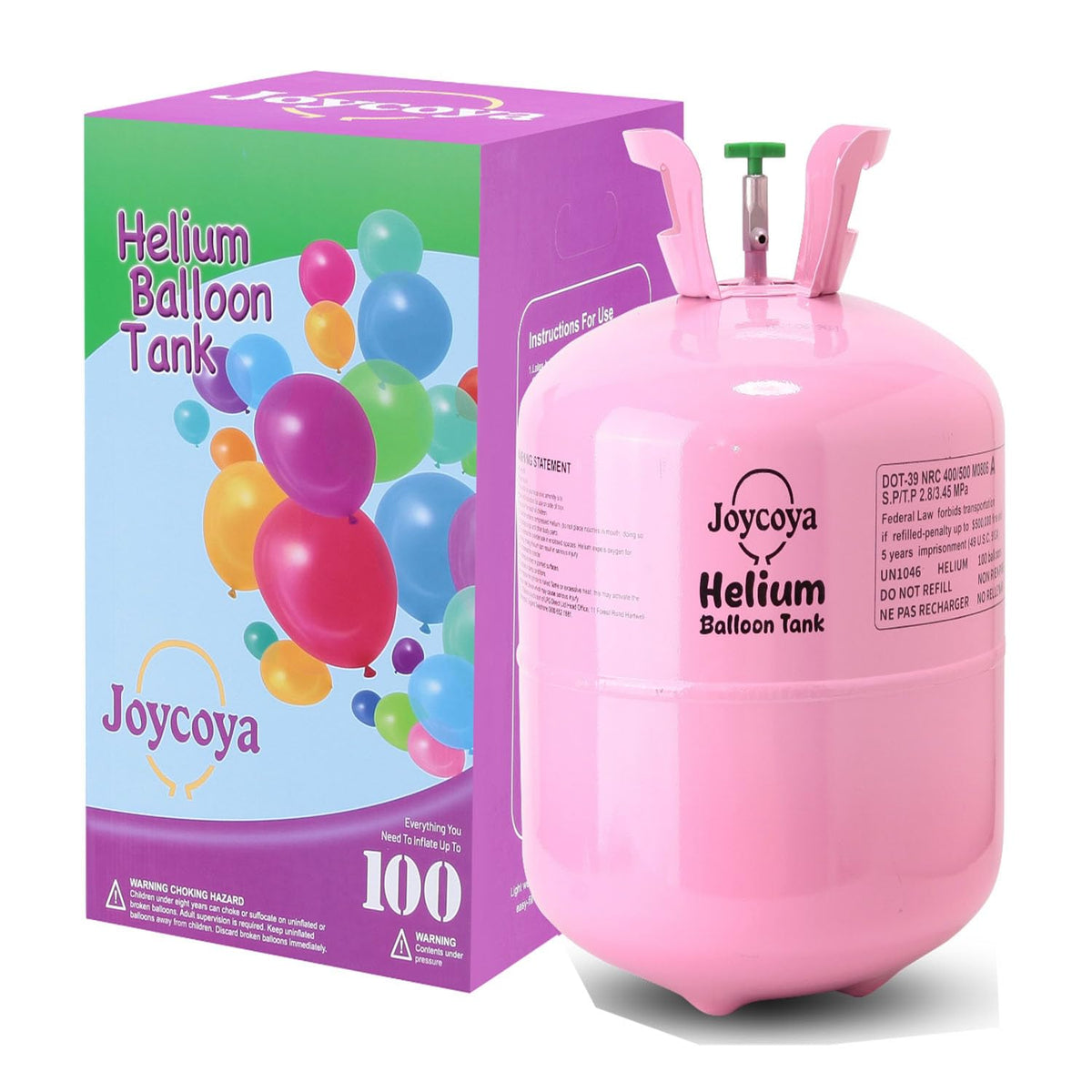Joycoya helium tank 22L ready for home balloon setup