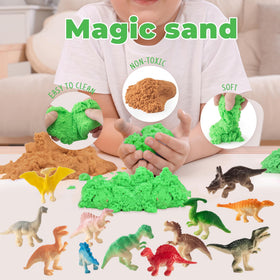 JOYEEMAX Safe, kid-friendly DIY dinosaur kit supports creativity and fine motor skills.