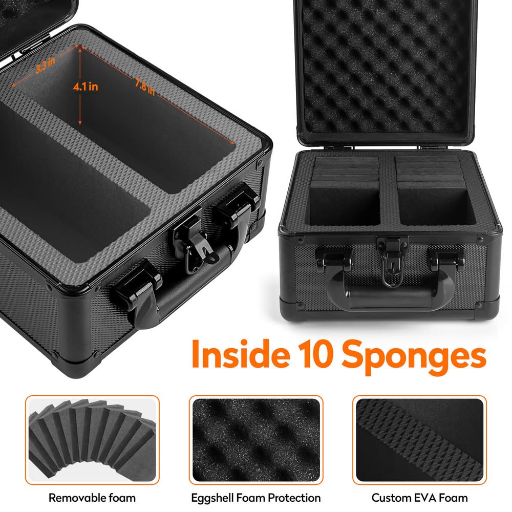 JoyHood graded card storage box with lid open for easy access to contents
