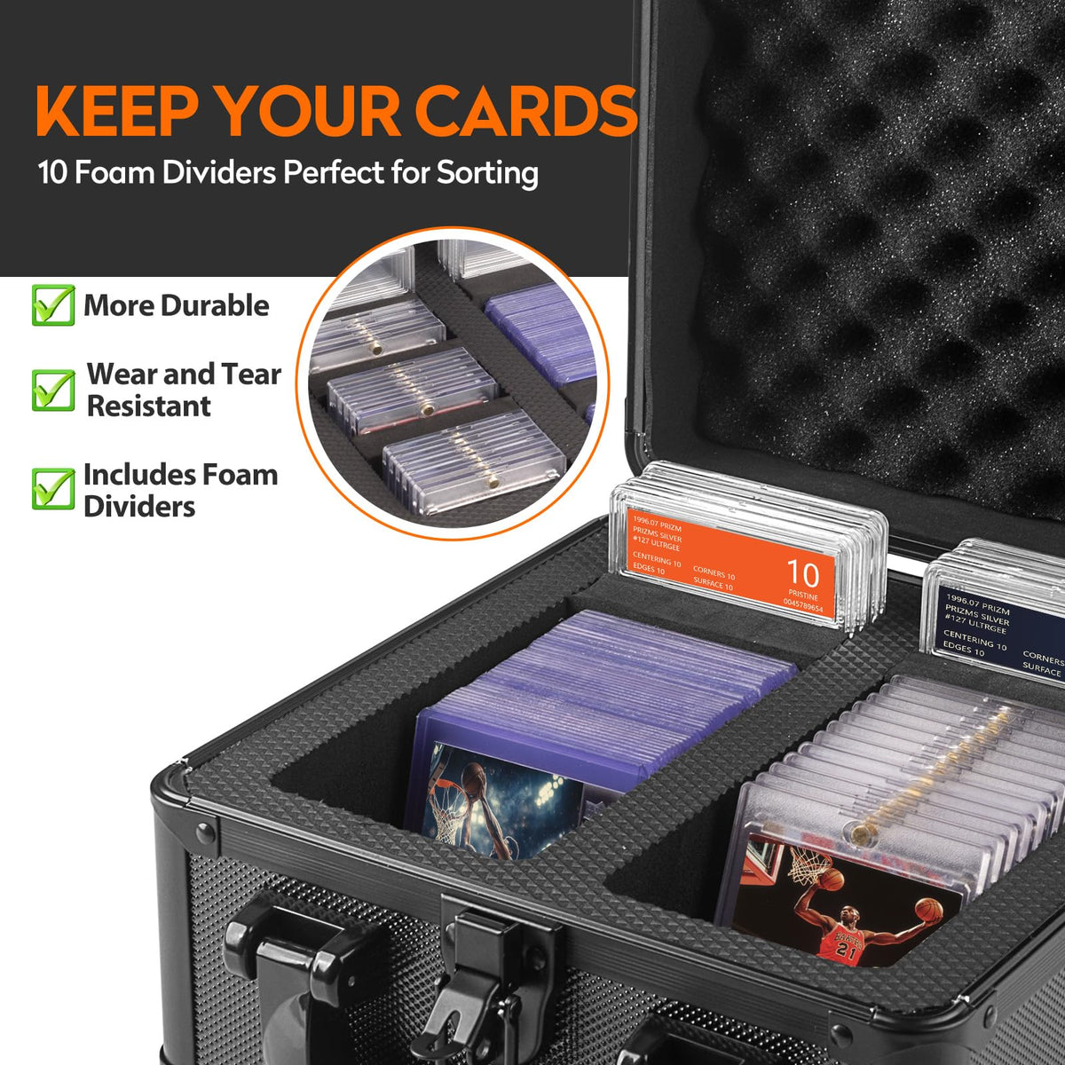 JoyHood top-loaders storage box interior demonstrates organized space for multiple card types