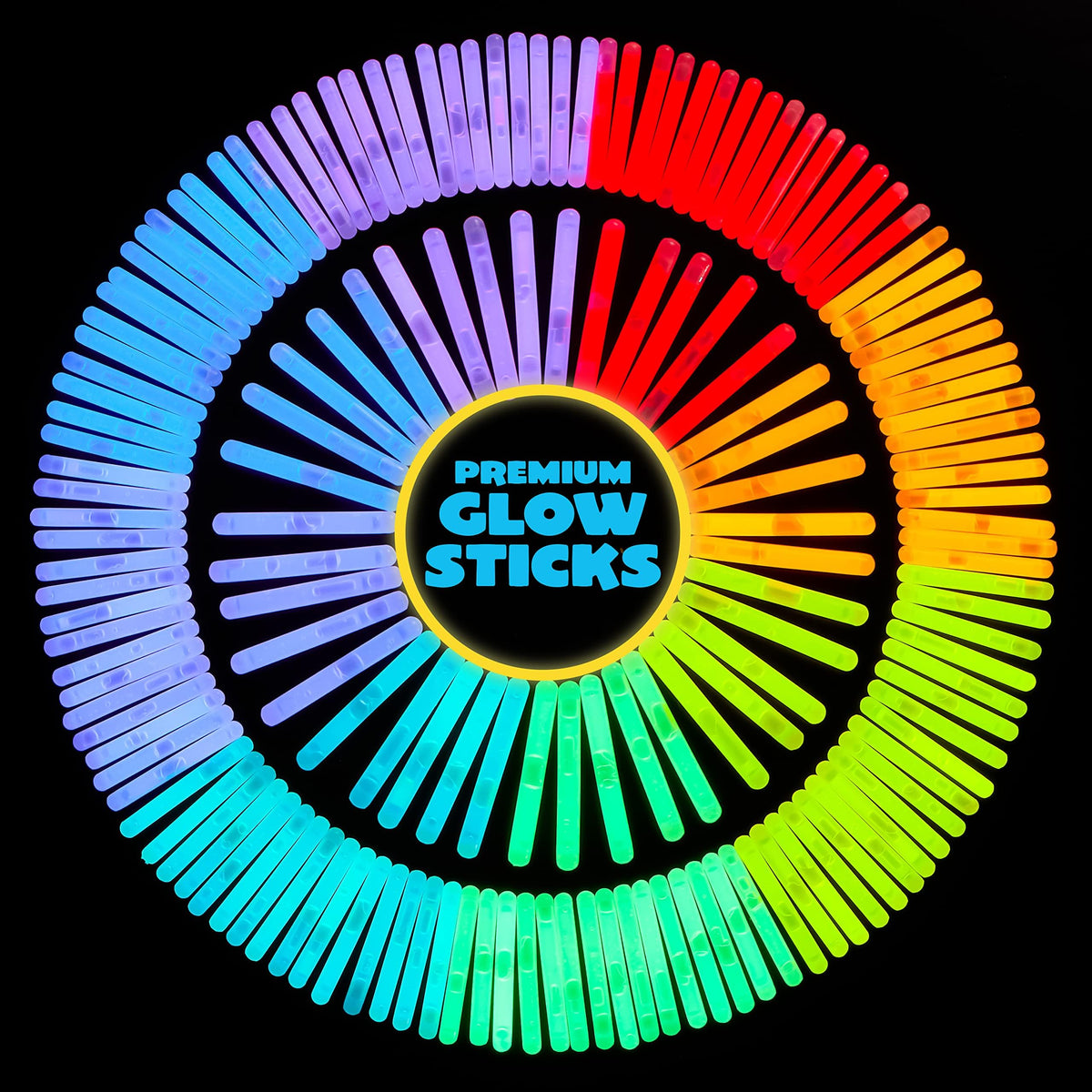 JOYIN 1-7 inch glow stick close-up showing bright color options.