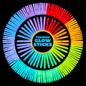 JOYIN 1-7 inch glow stick close-up showing bright color options.