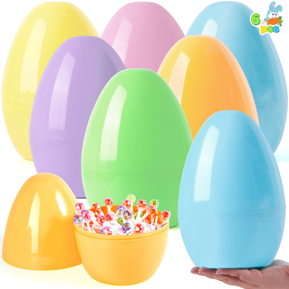 JOYIN 10-inch jumbo pastel Easter egg for festive egg hunts and decor.