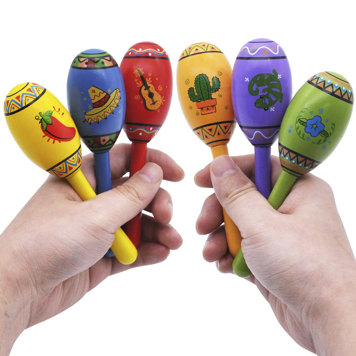JOYIN blue mini maracas for tropical luau themes and rhythmic moments