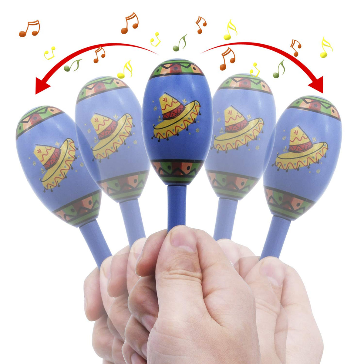 JOYIN green mini maracas for group play and Cinco de Mayo party vibes