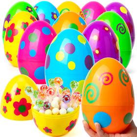 JOYIN 12pc giant blue Easter egg for vibrant Easter hunts and decorative displays.
