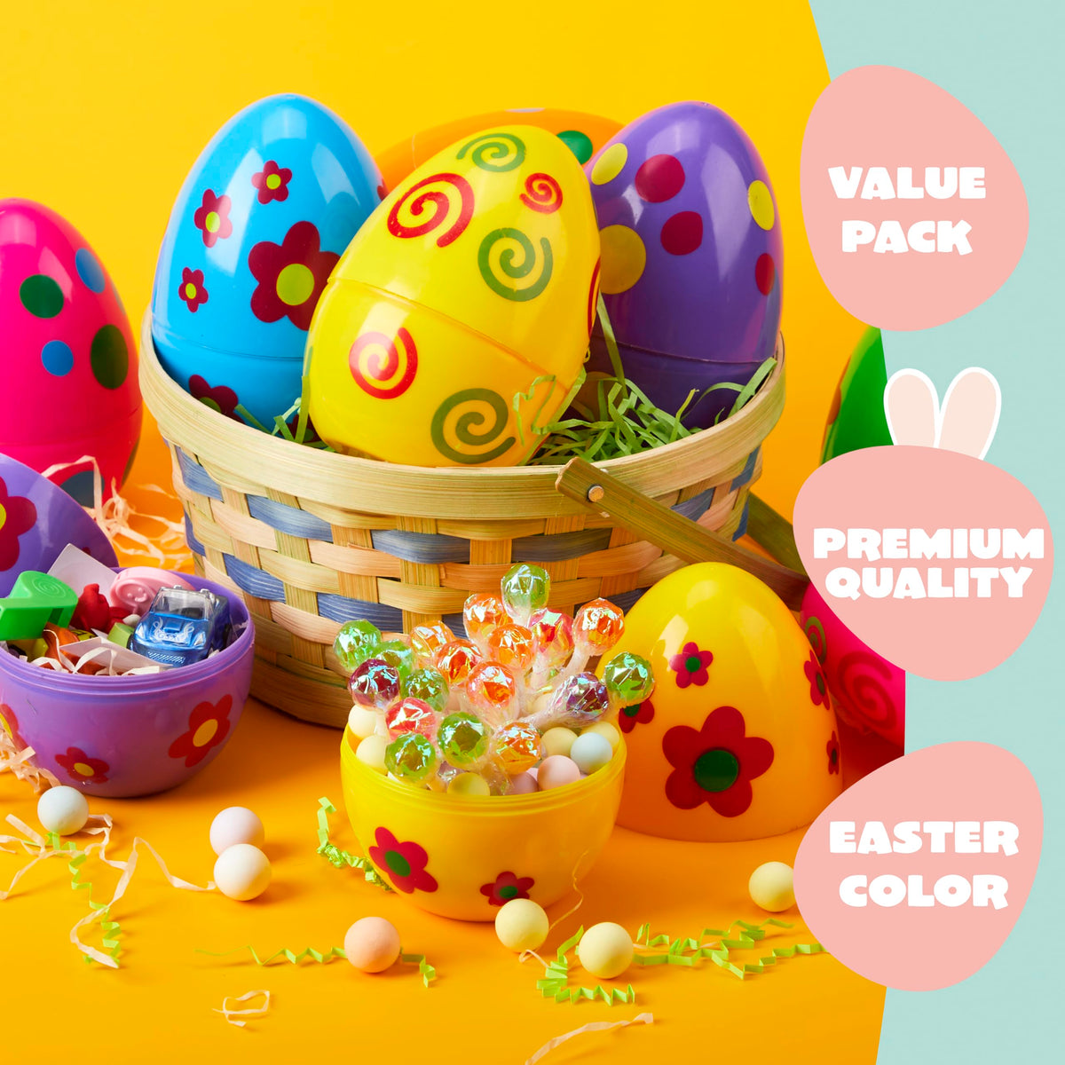 JOYIN 12pc green Easter egg ideal for classroom prizes and festive table centerpieces.