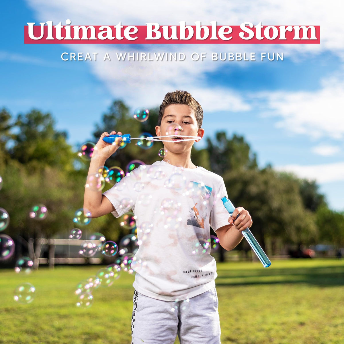 JOYIN 14-inch pink bubble wand sparks creative outdoor activities