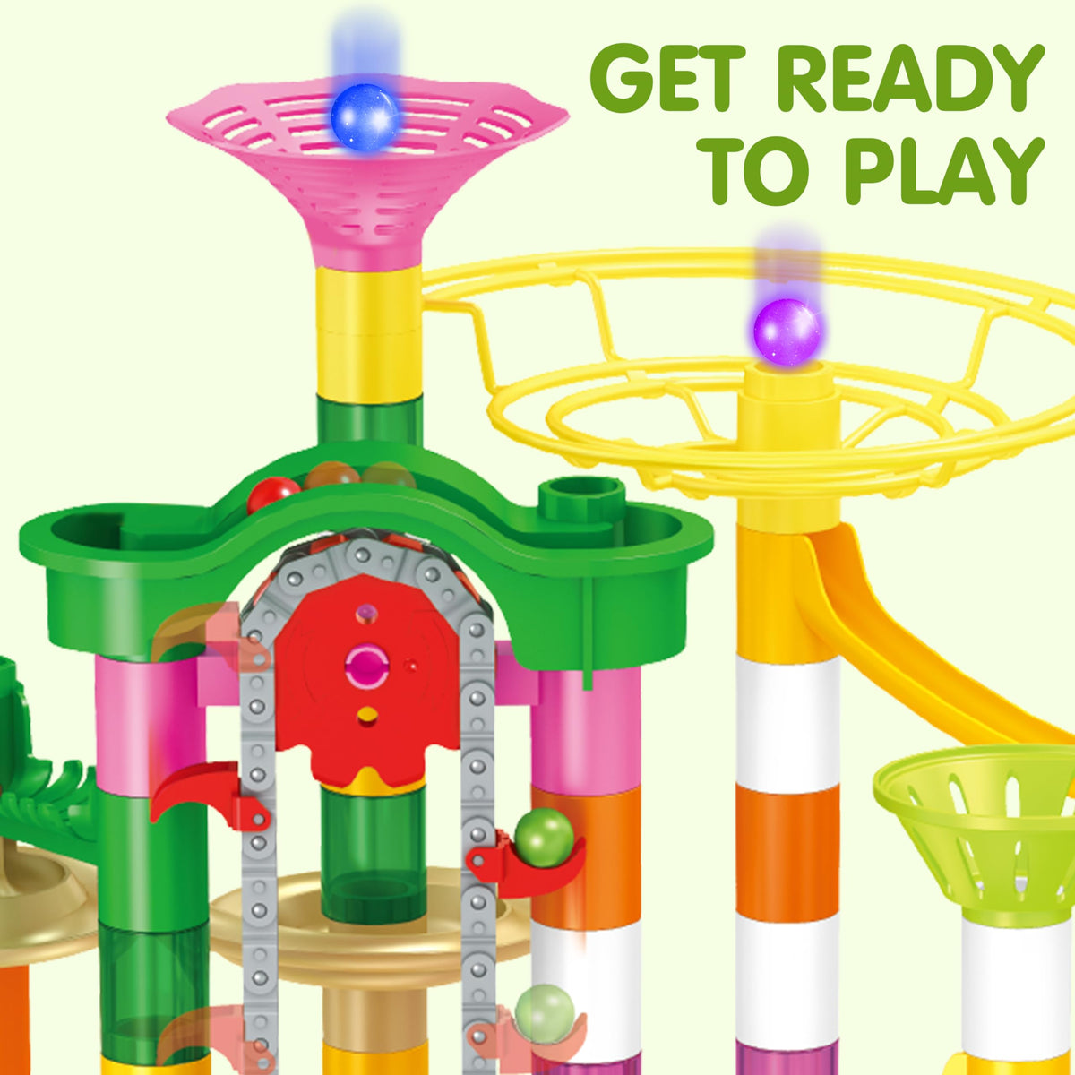 JOYIN 15 plastic marbles provide smooth rolling and quick setup for beginners