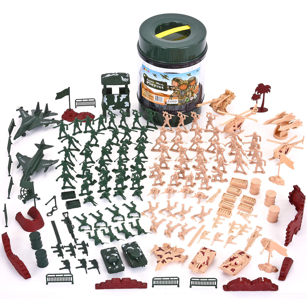 JOYIN 164-piece military playset soldiers for imaginative play and group battles