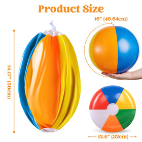 JOYIN 12 pack of rainbow beach balls for gatherings and games