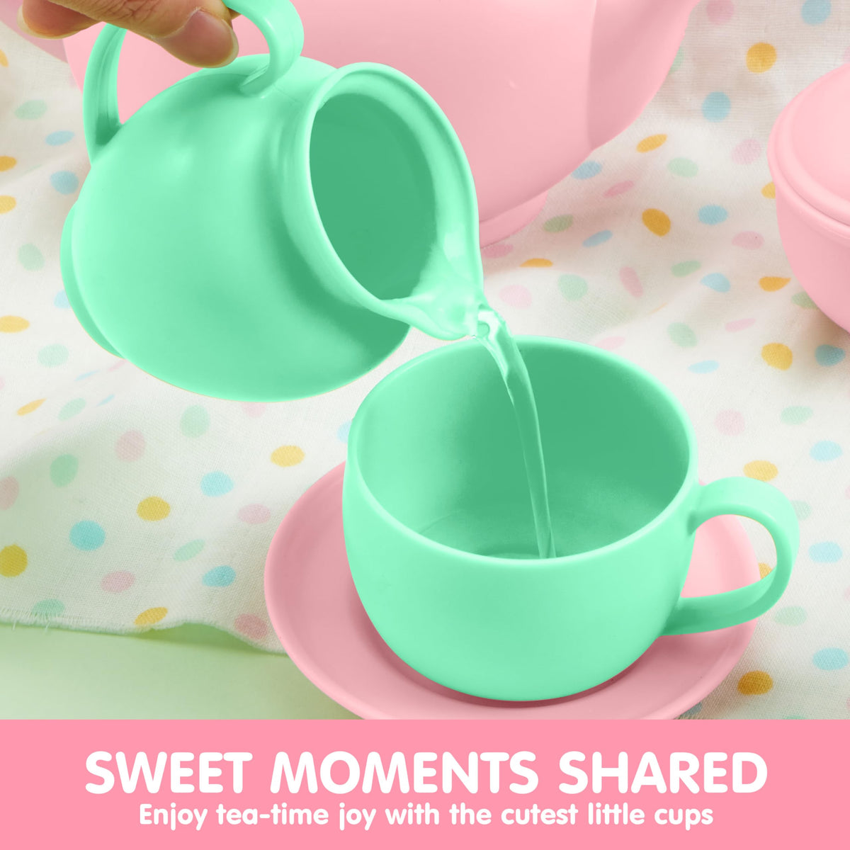JOYIN saucers support sharing and create a complete pretend tea ritual.