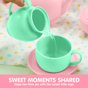 JOYIN saucers support sharing and create a complete pretend tea ritual.