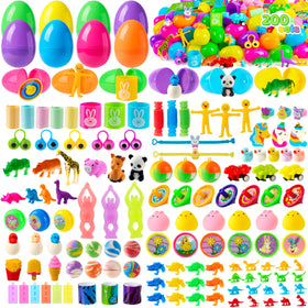 JOYIN 200-pcs prefilled Easter eggs with toy and sticker for egg hunts