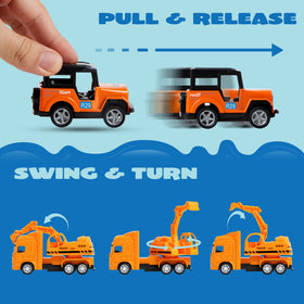 JOYIN pull-back bulldozer car encourages role-play and motor coordination