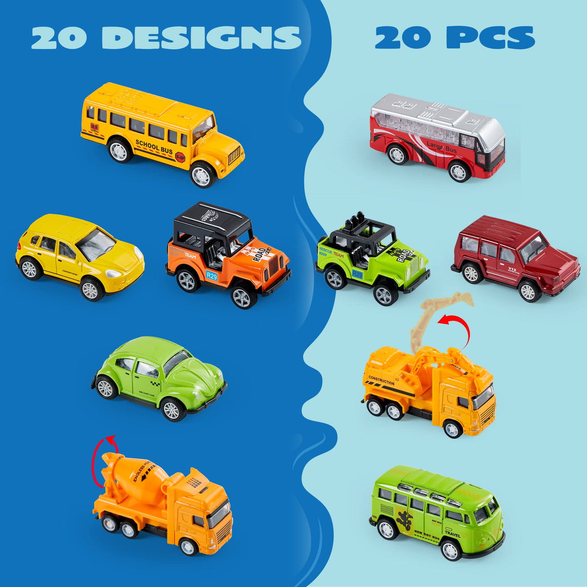 JOYIN pull-back dump truck car supports creative storytelling and casual play