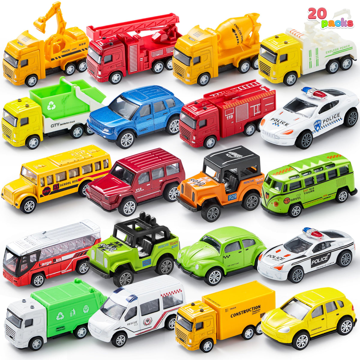 JOYIN pull-back police car set enhances imaginative play and fine motor skills