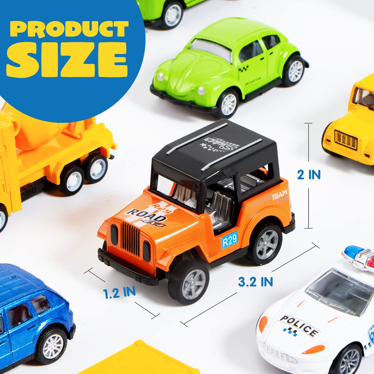 JOYIN pull-back race car speeds up pretend races and hand-eye coordination