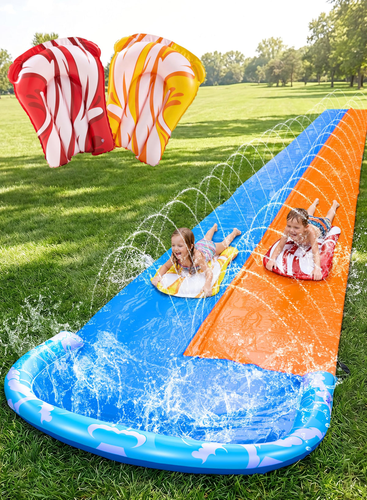 JOYIN 22.5 ft water slide front view for backyard fun