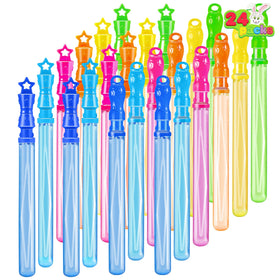 JOYIN 24-pack giant bubble wands for outdoor play and party fun.