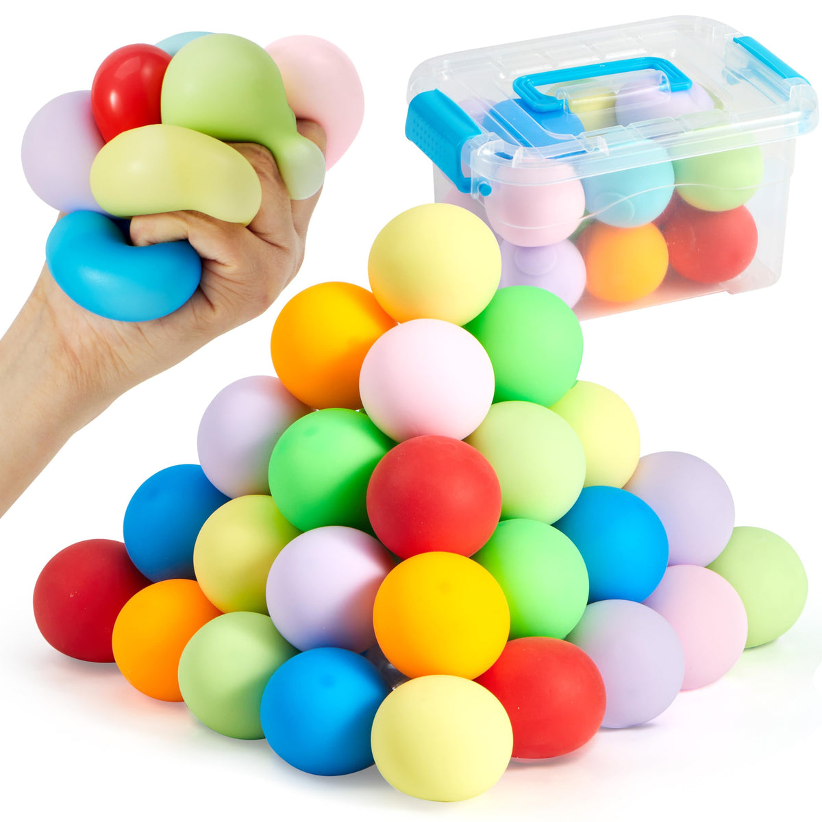 JOYIN 24-pack slow rising stress balls in assorted colors for tactile focus and stress relief