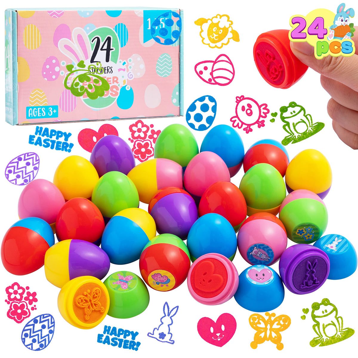 JOYIN Easter egg stampers set for vibrant egg hunts and crafts