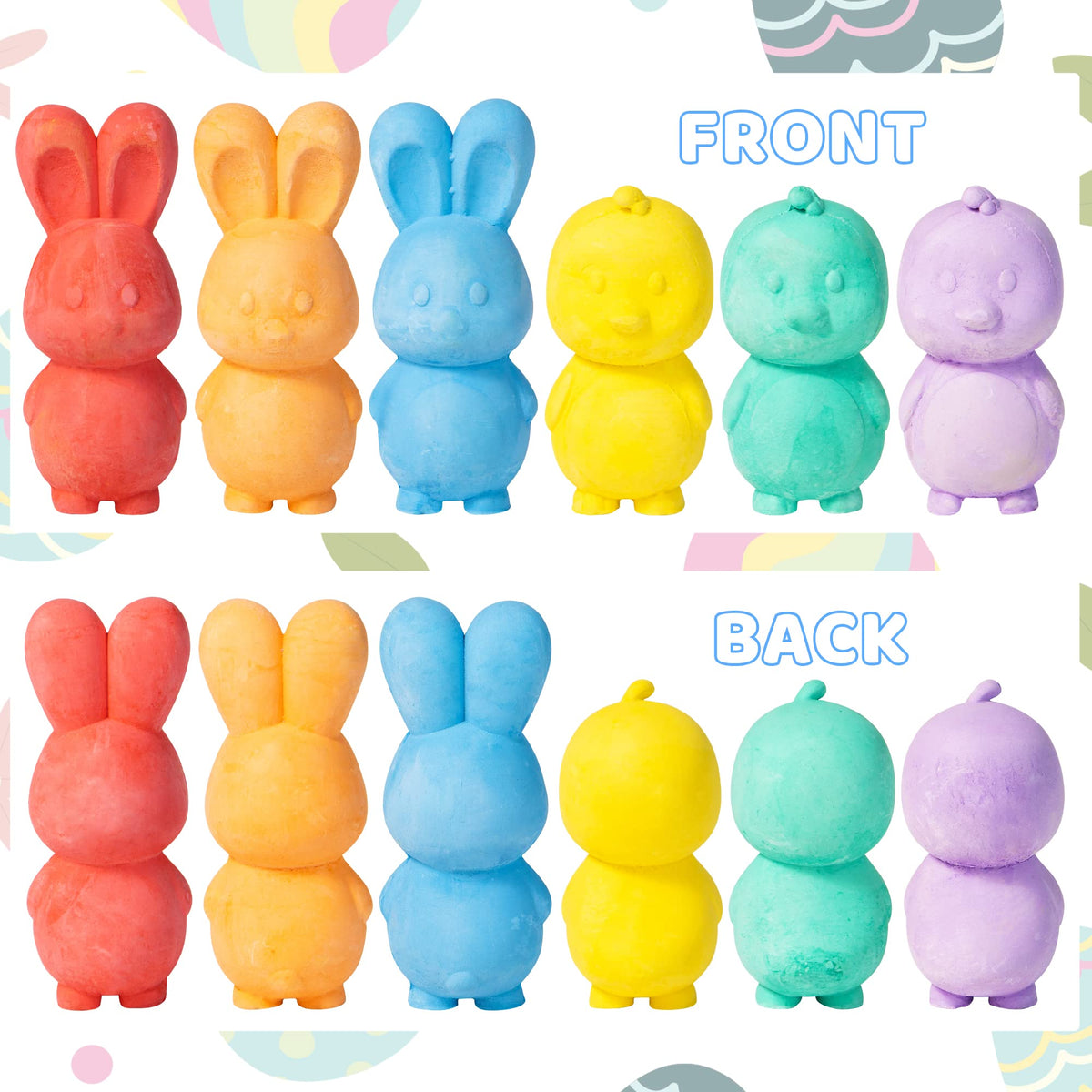 JOYIN egg shaped chalks showcase vibrant colors for kid friendly Easter art