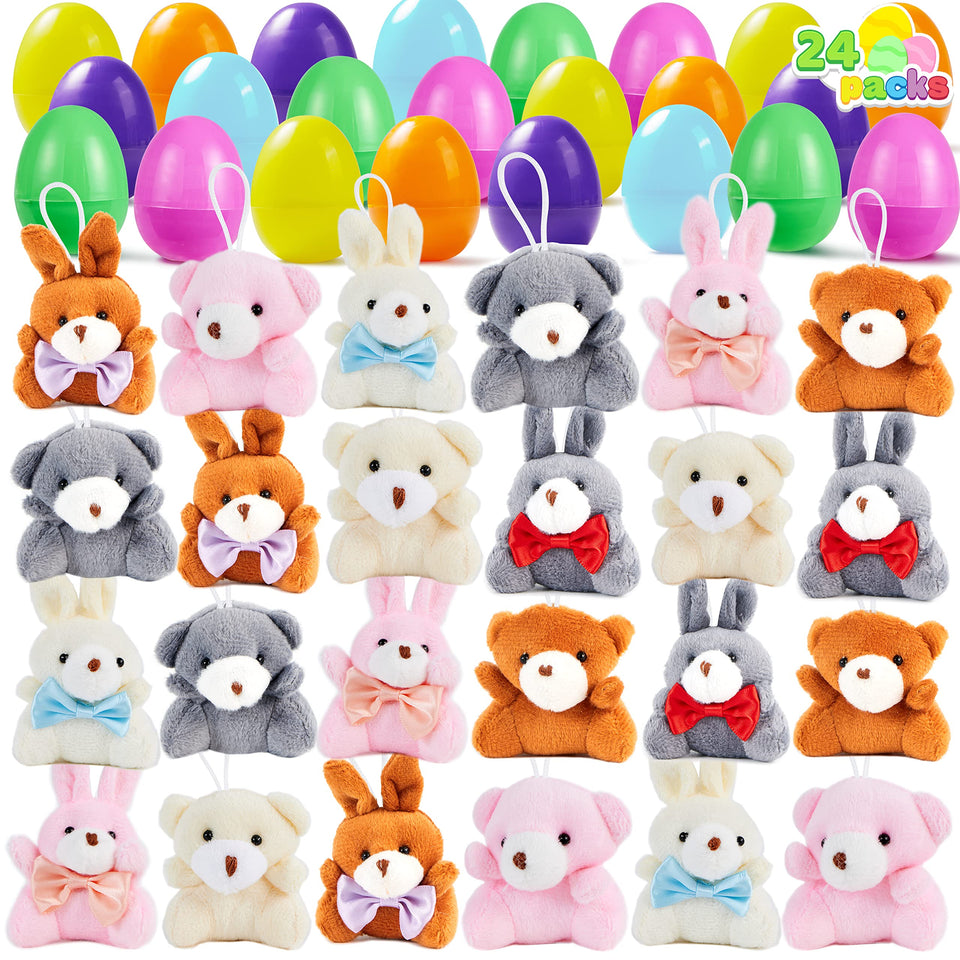 JOYIN plush bunny keychains for Easter egg hunts and classroom prizes.