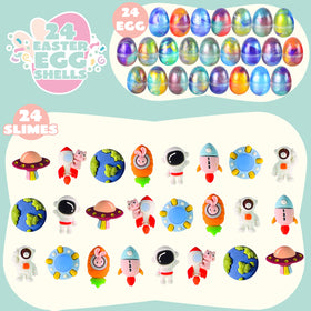 JOYIN 24 slime eggs with varied colors for Easter hunts.