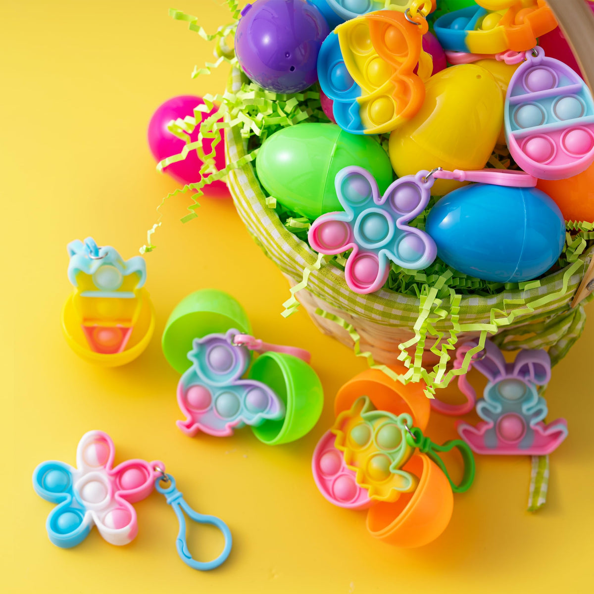 JOYIN basket themed bubble keychain as party favor keepsake