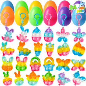 JOYIN bubble keychain Easter egg with flower design for colorful fidget play