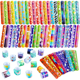 JOYIN slap bracelets with assorted designs for vibrant party favors and easy gift options.