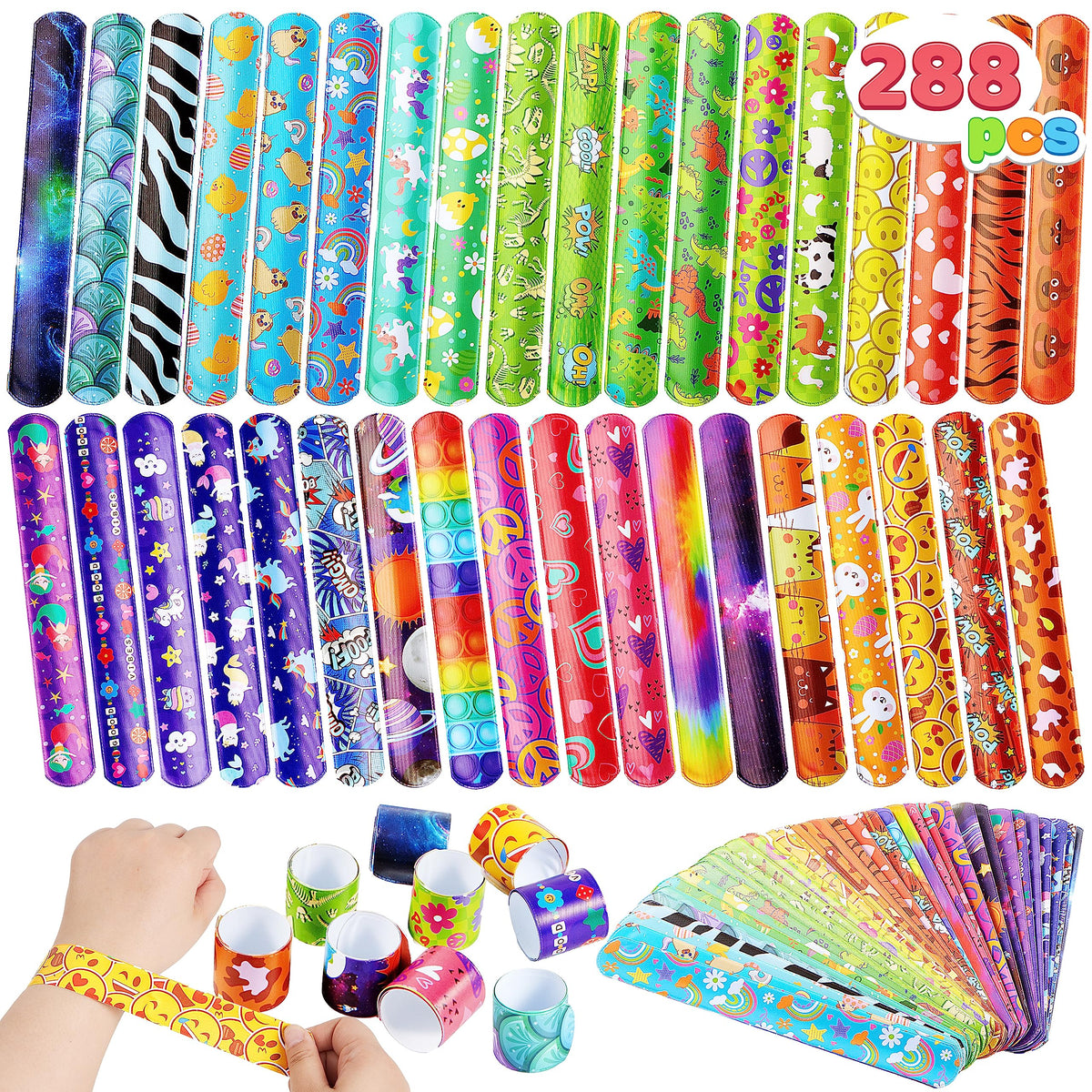 JOYIN sturdy, kid-friendly bracelets stay securely on wrists during games and crafts.
