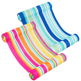 JOYIN 2-pack pink and blue pool hammock for sunbathing