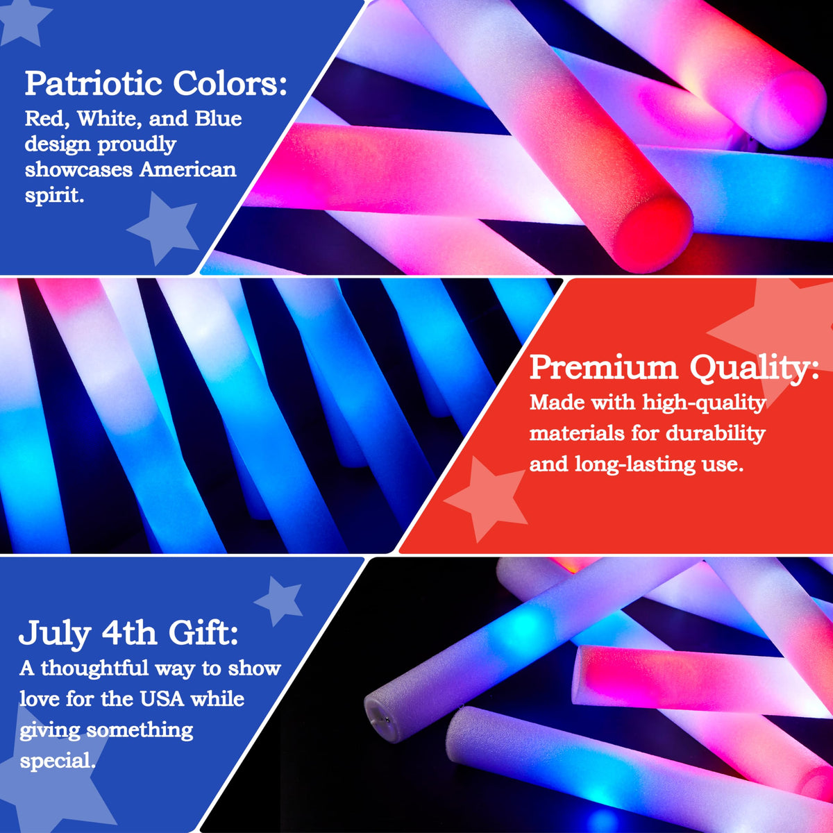 JOYIN red-white-blue design boosts party atmosphere during events