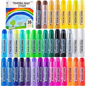JOYIN 36-color tempera sticks pack for kids crafts and quick-dry projects