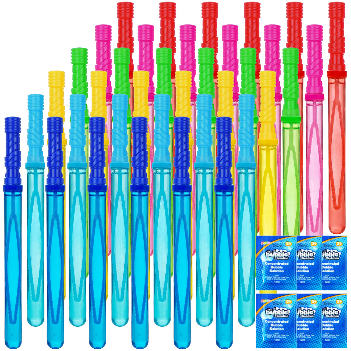 JOYIN 36-pack big bubble wands for outdoor play and group bubble fun.