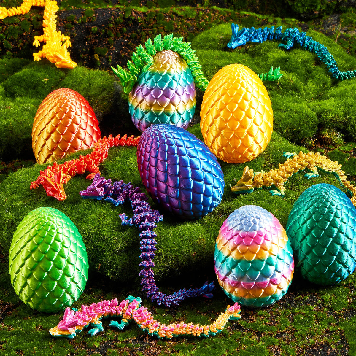 JOYIN 3D printed dragon eggs in vibrant colors for collectibles and gifting
