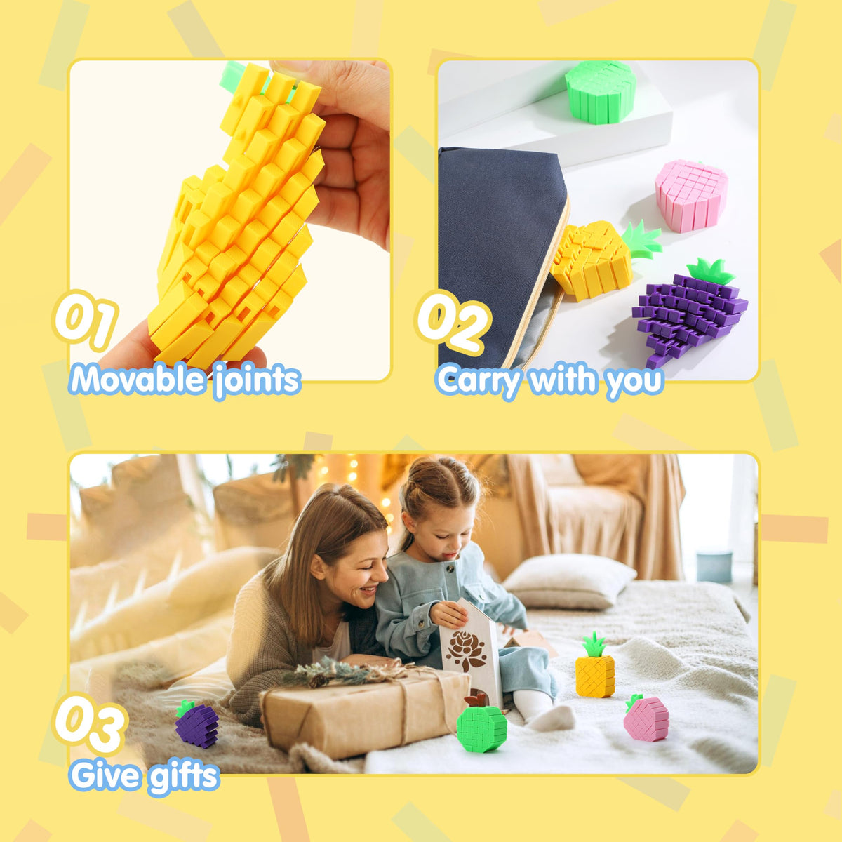 JOYIN fidget fruit grape toy, compact desk companion for quick respite.