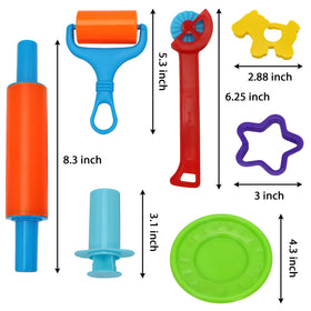 JOYIN 44 clay tools set dough roller with oversized handles for small hands.