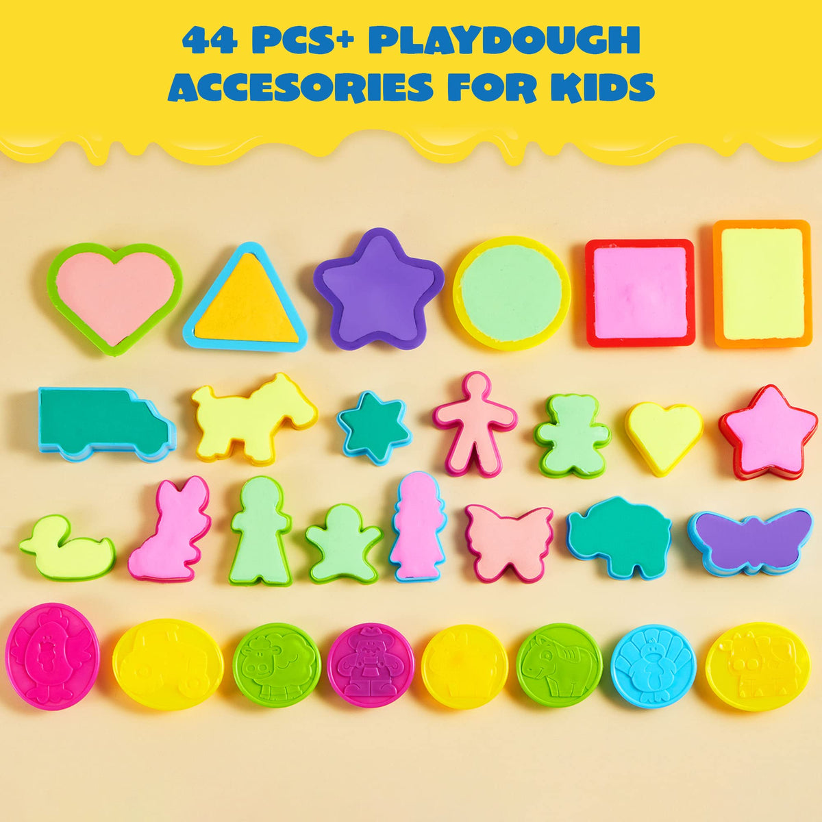 JOYIN 44 clay tools set extruder heart encourages exploration of textures and patterns.
