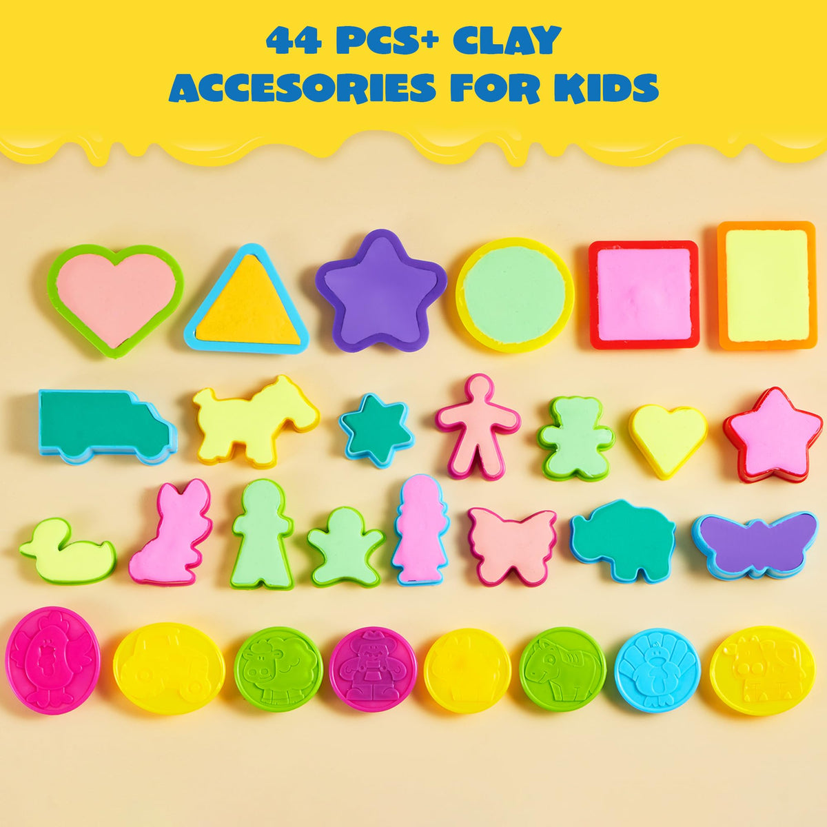 JOYIN 44 clay tools set storage case keeps tools organized at home or in class.
