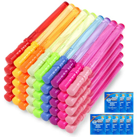 JOYIN 45-pack big bubble wand set with colorful wands ready for outdoor play
