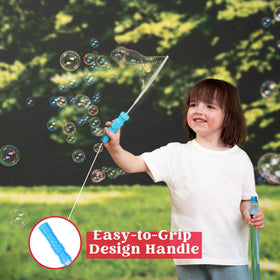 JOYIN 14-6-inch giant bubble wands creating impressive bubbles during outdoor activities.