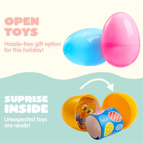 JOYIN eggs include squishy toys offering tactile, squeezable fun.