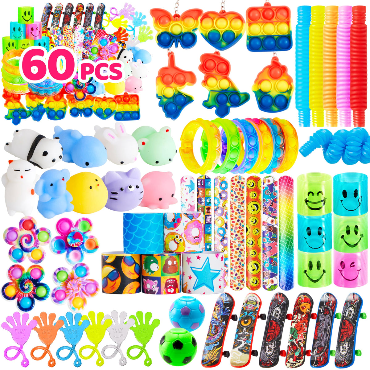 JOYIN 60 Pcs Party Favors set featuring fidget toys for party prizes and kid fun