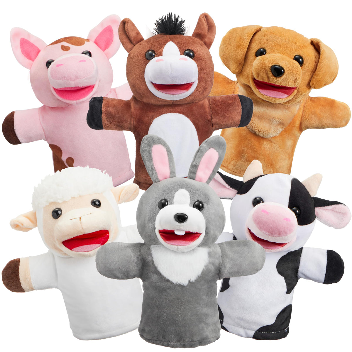 JOYIN pig hand puppet for imaginative storytelling with toddlers.